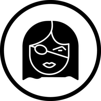 icono de vector de parche en el ojo