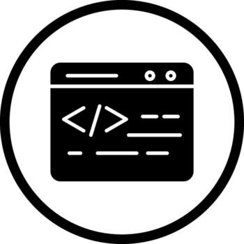 icono de vector de codificación web