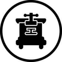 icono de vector de prensa de máquina