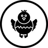 icono de vector de pollito