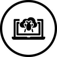 Bug Cloud Vector Icon