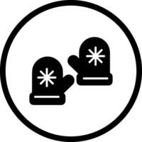 Winter Gloves Vector Icon