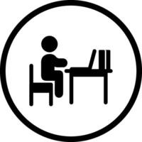 Studying Desk Vector Icon