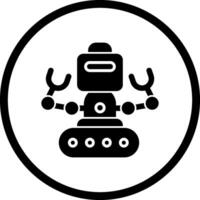 industrial robot yo vector icono