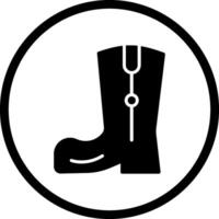 icono de vector de bota de vaquero