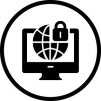 icono de vector de seguridad de internet