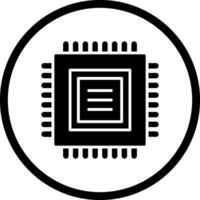 icono de vector de cpu