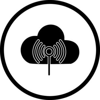 icono de vector de nube de internet