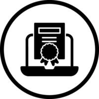 Online Certificate Vector Icon