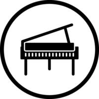 icono de vector de piano de cola