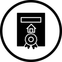 icono de vector de certificado