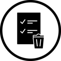 Trash List Vector Icon