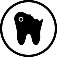 icono de vector de caries