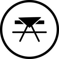 icono de vector de mesa de picnic