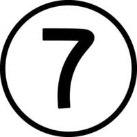 Number Seven Vector Icon