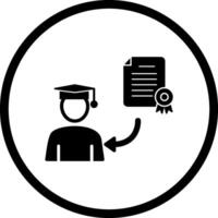 Receiving Diploma Vector Icon