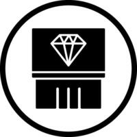 icono de vector de exhibición de diamantes