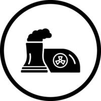 icono de vector de planta nuclear