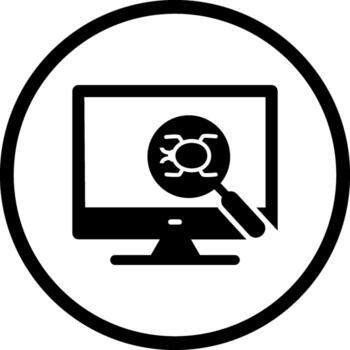 icono de vector de depuración