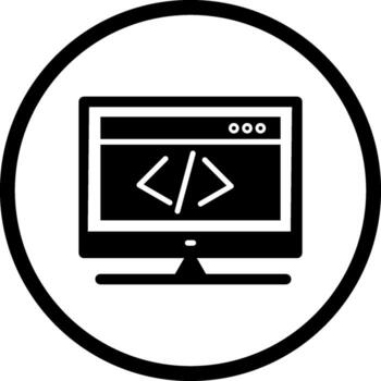 icono de vector de codificación html