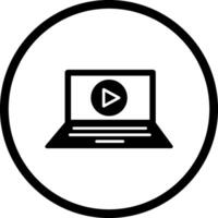 reproducir icono de vector de video