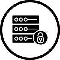 icono de vector de seguridad de datos