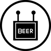 icono de vector de signo de cerveza