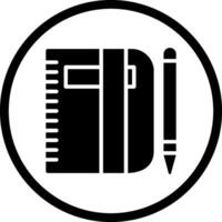 Pencil and Book Vector Icon