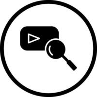 YouTube Search Vector Icon