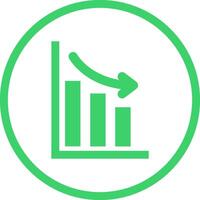 disminución vector icono