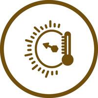 icono de vector de indicador de temperatura