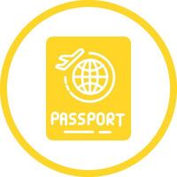 icono de vector de pasaporte