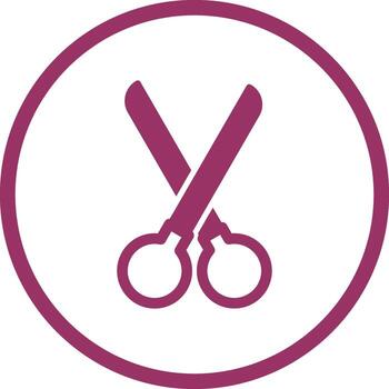 icono de vector de tijeras