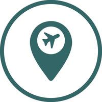 Airport Location Vector Icon