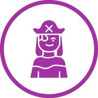 Female Pirate Vector Icon