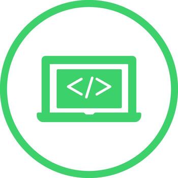 Coding Computer Vector Icon