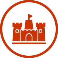 icono de vector de castillo de arena