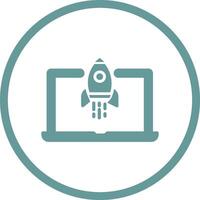 Laptop Startup Vector Icon