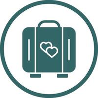 Lover Suitcase Vector Icon