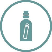 Scroll in Bottle Vector Icon