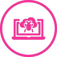 Bug Cloud Vector Icon