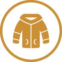 icono de vector de chaqueta de invierno