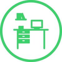 Office Desk Vector Icon
