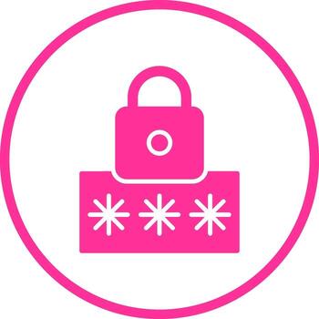 icono de vector de código pin