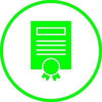 icono de vector de certificado