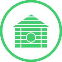 Wood Cabin Vector Icon