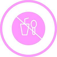 No Food or Drinks Vector Icon