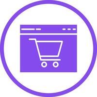 icono de vector de sitio web de comercio electrónico