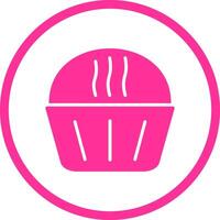 icono de vector de muffin de crema