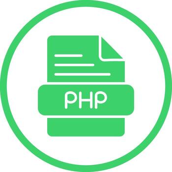 icono de vector de php